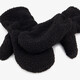 Dames teddy wanten zwart