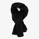Ribgebreide dames sjaal zwart