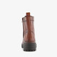 Leren dames veterboots cognac