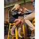 Leren dames laarzen met hak beige