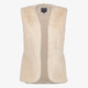 Fake fur dames gilet beige