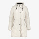 Gewatteerde dames winterjas lichtbeige