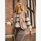 Dames teddy gilet bruin