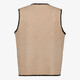 Dames teddy gilet bruin