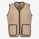 Dames teddy gilet bruin