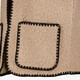 Dames teddy gilet bruin