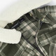 Geruite jongens shacket met teddy kraag