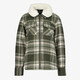 Geruite jongens shacket met teddy kraag