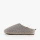 Heren instap heren pantoffels met voering lichtgrijs
