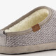 Heren instap heren pantoffels met voering lichtgrijs