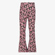 Flared meisjes broek met bloemenprint roze zwart