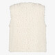 Meisjes teddy gilet met bloemetjes wit