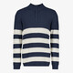 Heren trui donkerblauw wit