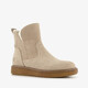 Gevoerde suède dames boots beige