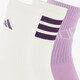 3-pack unisex sokken paars wit
