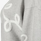 Dames sweater met borduursels grijs wit