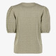 Dames shirt met pofmouwen groen