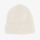 Gebreide meisjes muts met hartje wit