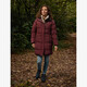 Gewatteerde dames outdoor jas rood
