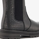 Meisjes Chelsea boots met croco dessin zwart