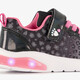 Meisjes sneakers met lichtjes zwart roze