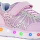 Meisjes sneakers met lichtjes en glitters paars