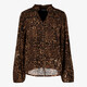 Dames blouse met panterprint bruin