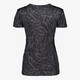 Dames sport T-shirt met panterprint zwart