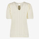 Kanten dames top lichtbeige