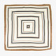 Vierkante dames sjaal met patroon wit beige
