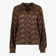 TwoDay dames blouse met abstracte print bruin
