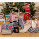 1 paar dames kerst huissokken met rendier rood