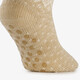 1 paar dames kerst huissokken met wijnglas beige