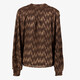TwoDay dames blouse met abstracte print bruin