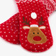 1 paar dames kerst huissokken met rendier rood