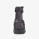 Leren meisjes biker boots met glitters zwart