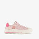 Hoge meisjes sneakers met glitters roze