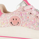 Hoge meisjes sneakers met glitters roze