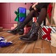 Meisjes cowboylaarsjes zwart lak