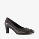 Tamaris dames pumps met panter dessin bruin zwart