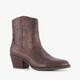 Dames cowboylaarsjes met slangenprint bruin