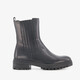 Haper leren dames Chelsea boots zwart