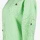 Dames sweater met grafische bloemenprint groen