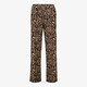 Dames pantalon met panterprint bruin beige