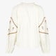 Boho dames blouse met kwastjes wit