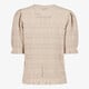 Kanten dames top beige