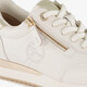 Comfort leren dames sneakers wit goud