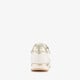 Comfort leren dames sneakers wit goud