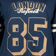 Dames baseballshirt met lange mouwen blauw