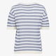 Gebreid dames T-shirt met strepen blauw wit